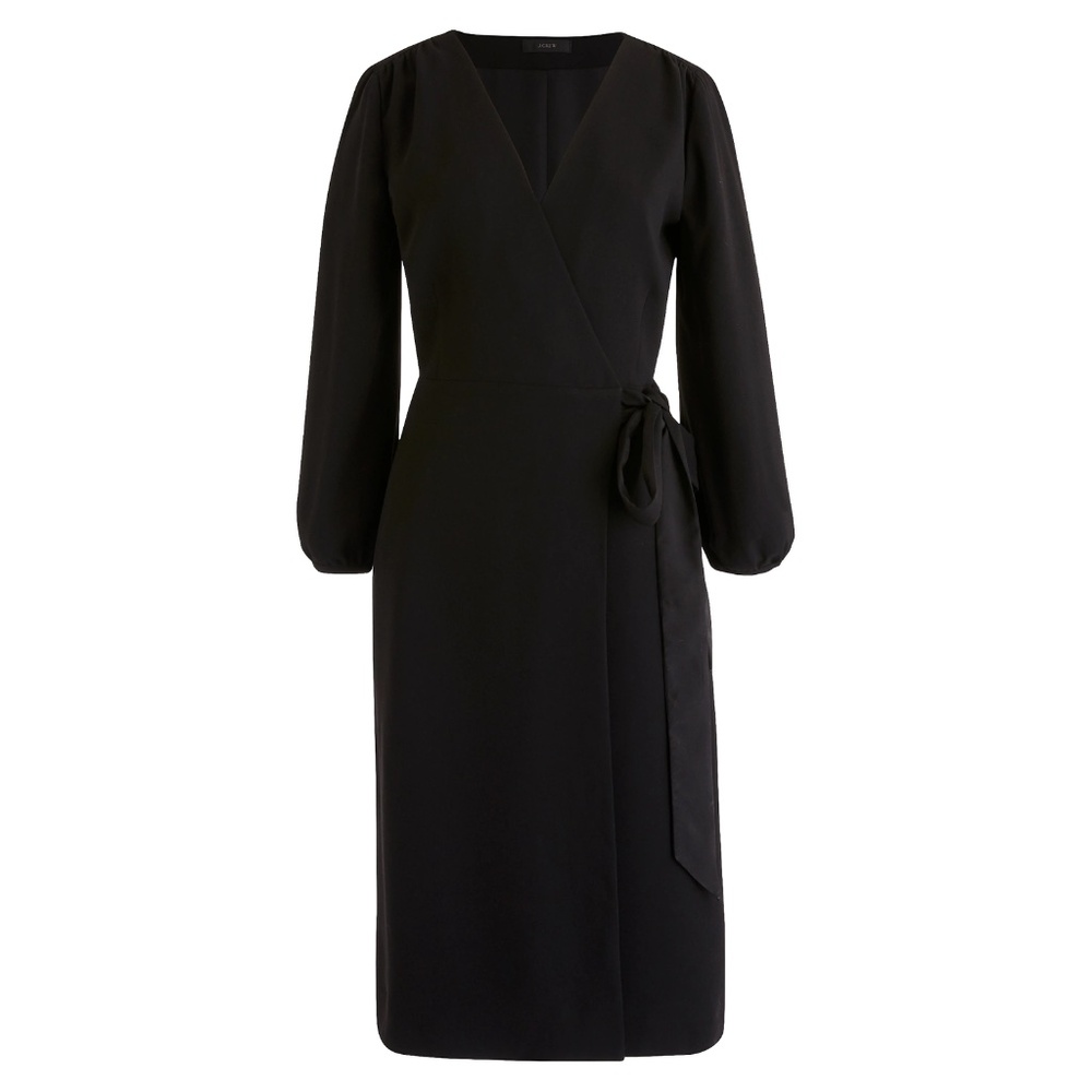 J. Crew Wrap Dress in 365 Crepe - Black, Sz 20 - Picture 2 of 9
